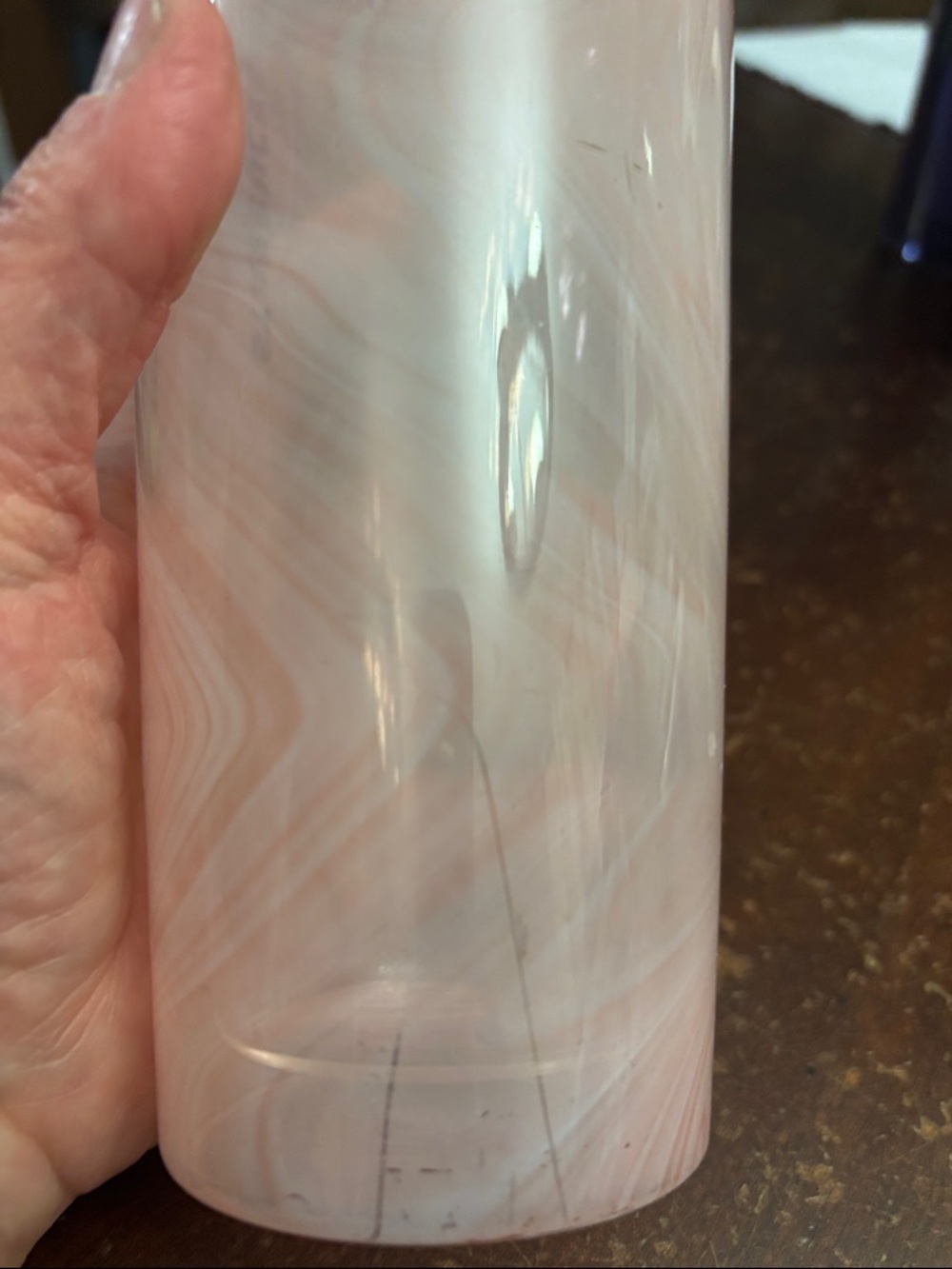 Starbucks Pink marbled glass 20oz 2017 preloved collector coffee cup tumbler - Picture 6 of 7
